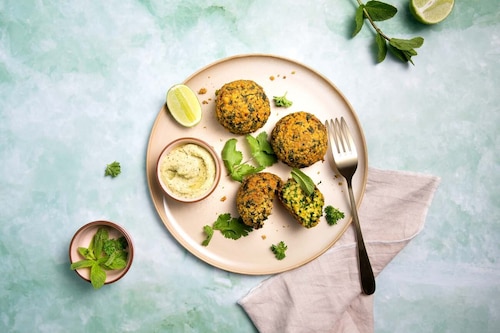 Przepis na Falafel z zielonych warzyw Falafel z zielonych warzyw