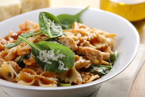 Przepis na Farfalle ze szpinakiem  Farfalle ze szpinakiem