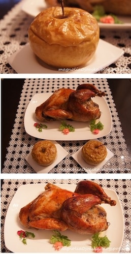 Przepis na Faszerowana perliczka z żurawinowymi jabłuszkami Faszerowana perliczka z żurawinowymi jabłuszkami