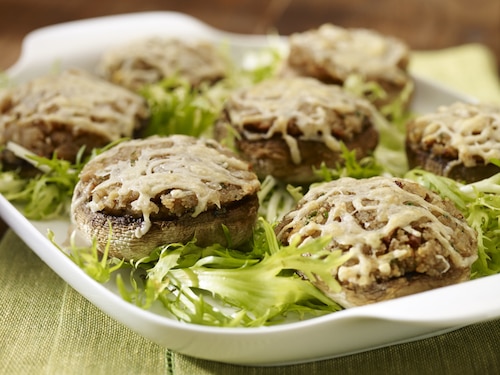 Przepis na Faszerowane pieczarki Faszerowane pieczarki