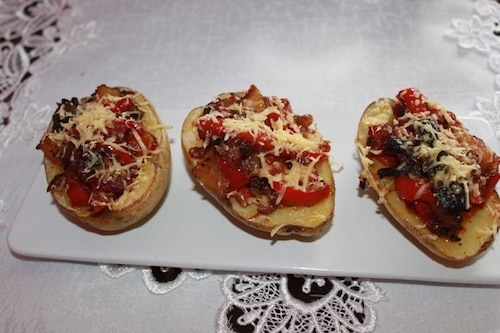 Faszerowane ziemniaki papryką i cukinią