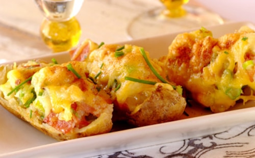 Faszerowane ziemniaki z cebulą i boczkiem 