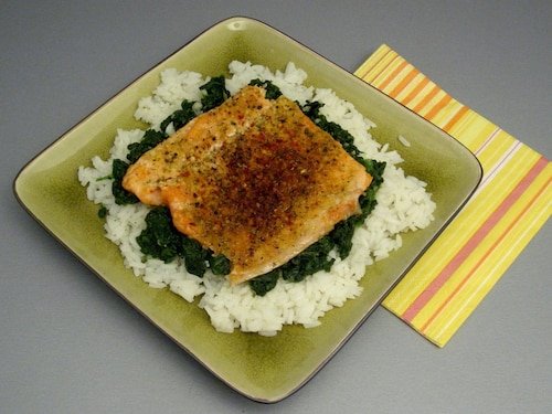 Przepis na Filet z pstrąga ze szpinakiem Filet z pstrąga ze szpinakiem