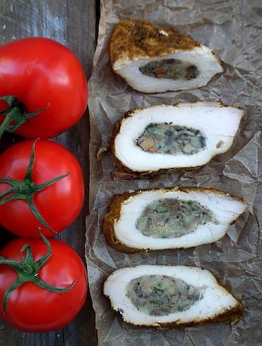 Przepis na Filety z farszem grzybowym Filety z farszem grzybowym