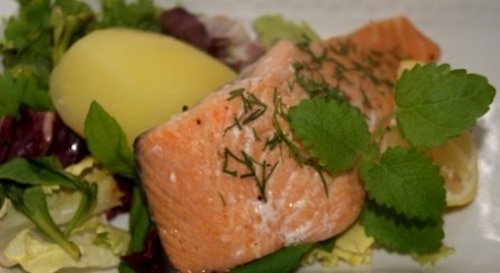 Przepis na Filety z łososia na parze Filety z łososia na parze