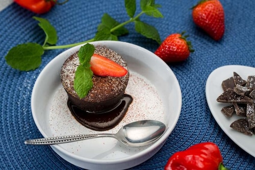 Przepis na Fondant czekoladowy z nutą chili Fondant czekoladowy z nutą chili