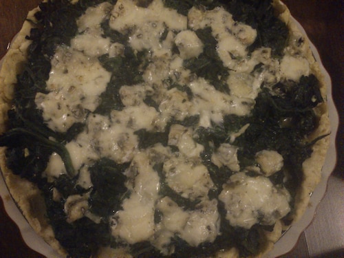 Francuska tarta ze szpinakiem i serem pleśniowym