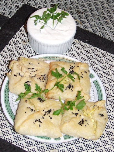 Przepis na Francuskie koperty z farszem z pora Francuskie koperty z farszem z pora