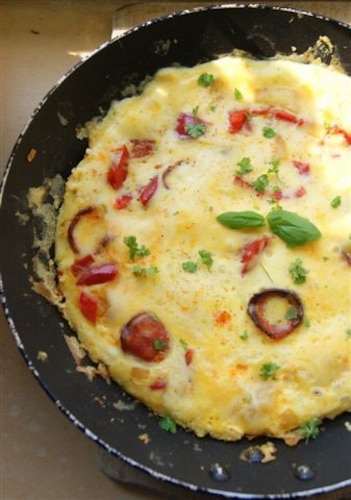 Frittata z chorizo