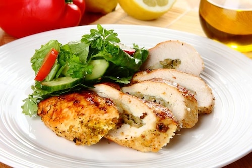 Przepis na Grillowana pierś z mozzarellą Grillowana pierś z mozzarellą