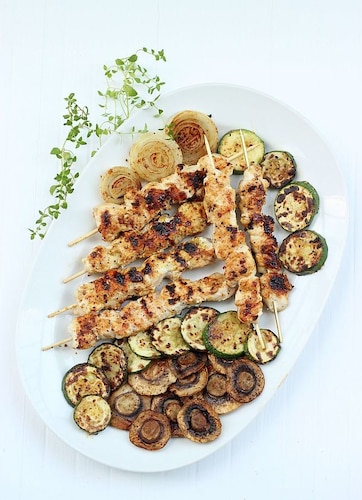 Przepis na grillowane szaszłyki z warzywami grillowane szaszłyki z warzywami