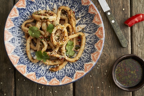 Grillowane kalmary - VIDEO