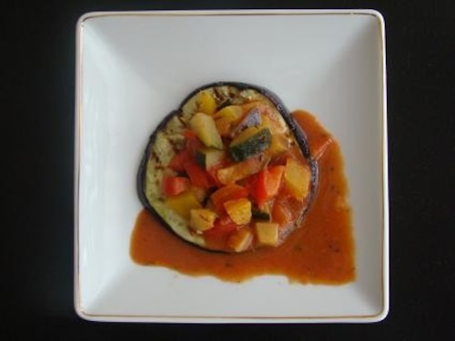 Grillowany bakłażan z fix leczo 