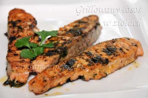 Grillowany łosoś w ziołach