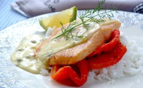 Przepis na Grillowany pstrąg z kaparami Grillowany pstrąg z kaparami
