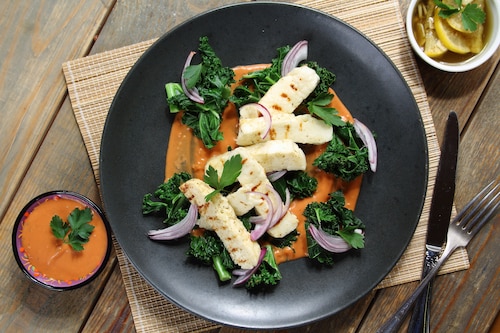 Przepis na Grillowany ser Halloumi  Grillowany ser Halloumi