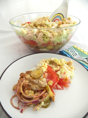 Przepis na Gros- sałatka warstwowa Gros- sałatka warstwowa