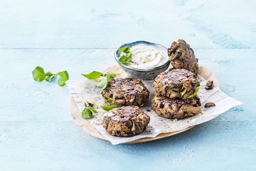 Grzybowe burgery z dipem