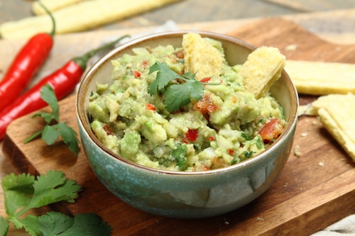 Przepis na Guacamole z waflami kukurydzianymi Guacamole z waflami kukurydzianymi