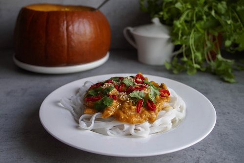 Gulasz pieczony w dyni