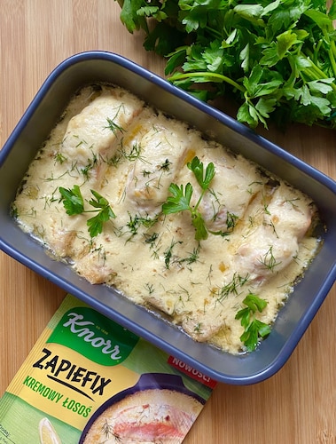 Kremowy łosoś w delikatnym sosie