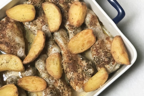 Złociste podudzia z kurczaka