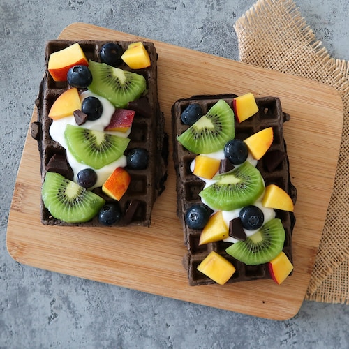 Przepis na Piernikowe gofry z czekoladą Piernikowe gofry z czekoladą