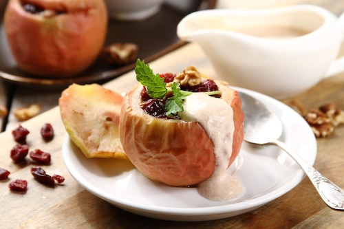 Przepis na Pieczone jabłka z żurawiną Pieczone jabłka z żurawiną