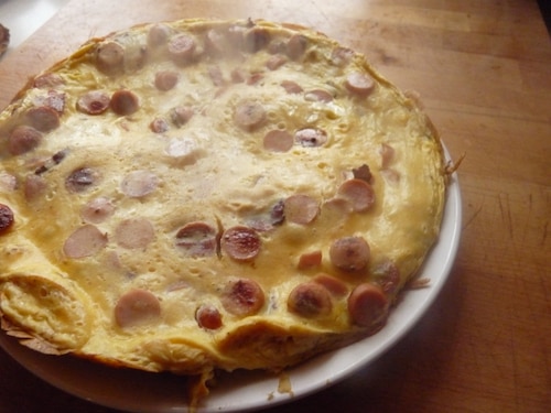 Jajecznica z kiełbasą