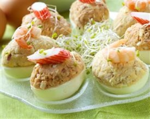  Jajka faszerowane pstrągiem i makrelą 