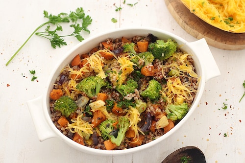 Jesienna kasza z dynią makaronową