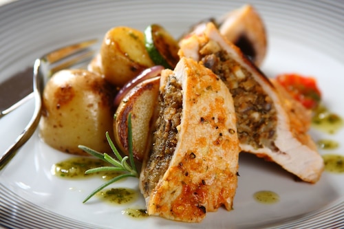 Juki ułańskie – schabowe kieszonki z pieczarkami