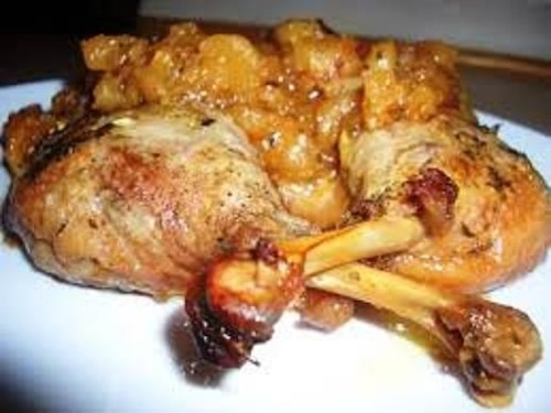 Kacze udka z jabłkami