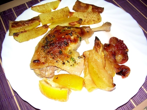 Przepis na Kaczka TRICOLORE z czosnkowymi ziemniaczkami Kaczka TRICOLORE z czosnkowymi ziemniaczkami