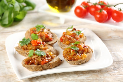 Kanapka z pieczonymi warzywami