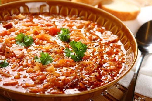 Przepis na Kapuśniak z pomidorami Kapuśniak z pomidorami