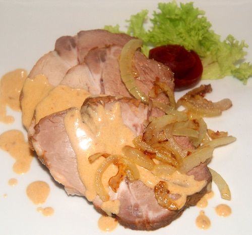 Karkówka marynowana w zupie cebulowej