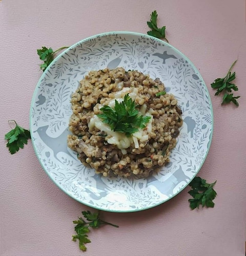 Przepis na Kaszotto z pieczarkami Kaszotto z pieczarkami