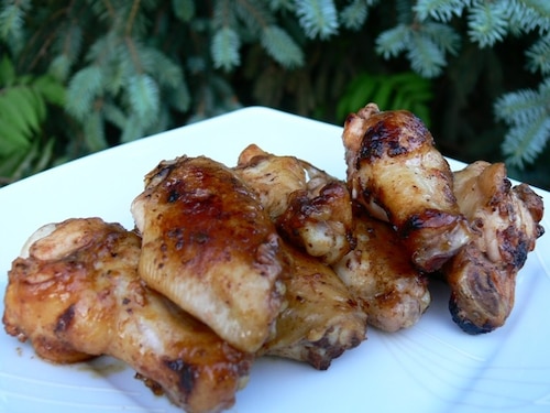 Ketchupowo-miodowe grillowane skrzydełka