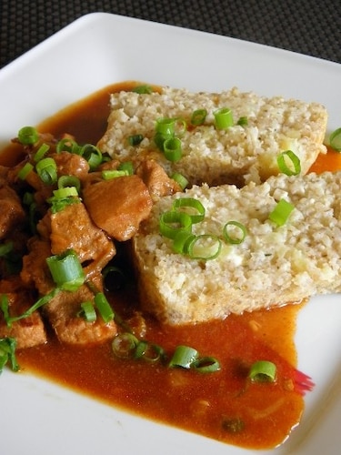 Klops ziemniaczany z kaszą