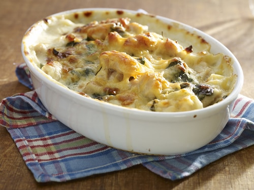 Zapiekanka z kurczakiem, szpinakiem i ziemniakami