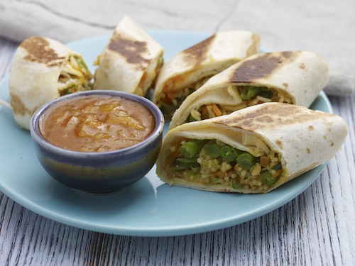 Przepis na Ogniste wrap’y z ryżem curry Ogniste wrap’y z ryżem curry
