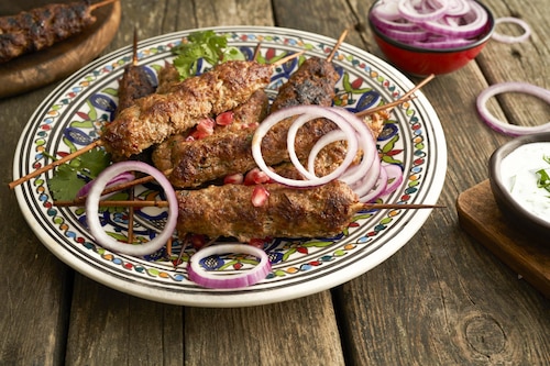 Przepis na Kofta kebab z jagnięciny Kofta kebab z jagnięciny