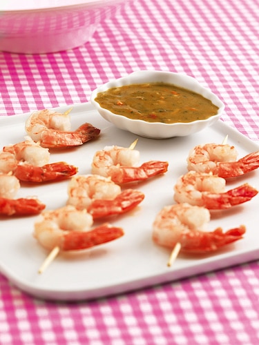 Przepis na Kokosowe szaszłyki z krewetek Kokosowe szaszłyki z krewetek