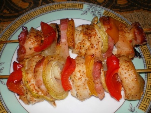 Przepis na Kolorowe szaszłyki Kolorowe szaszłyki