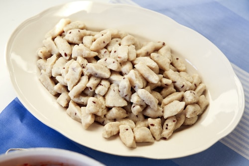 Kopytka z ziarnem lnu