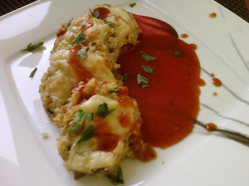 Kotleciki z kaszy, młodego selera i bryndzy