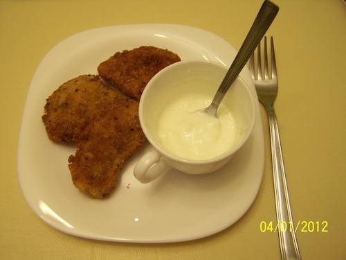 Kotleciki z sosem czosnkowym