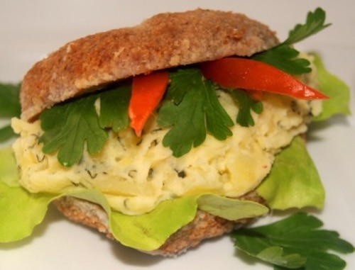 Kotlet mielony a'la kanapka z puree ziemniaczanym 