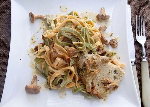 Przepis na Kotlet w kurkowo-śmietanowym sosie Kotlet w kurkowo-śmietanowym sosie